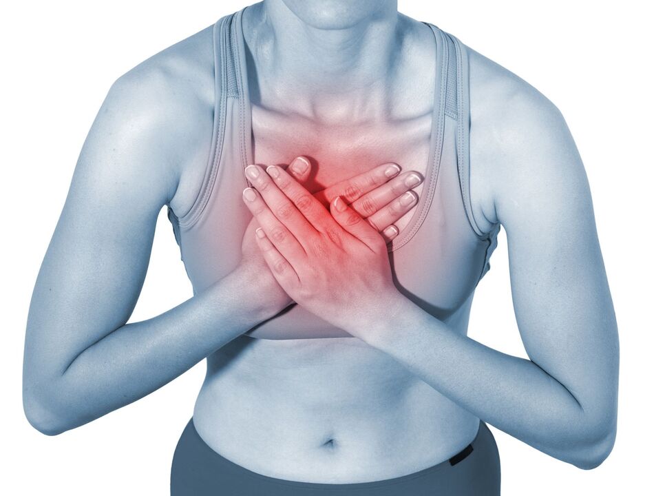a mellkasi osteochondrosis tünetei